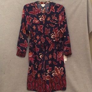 Liz Claiborne NWT Festive Duster/Dress Classic Eastern Design Button Up Size PXL